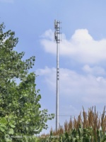 Tour de télécommunication 5G intelligente intégrée avec armoire d'équipement intégrée, station de base micro-cellulaire tout-en-un, monopôle pour télécommunications urbaines