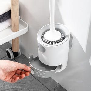 Escobilla de baño de silicona TPR 2 en 1 con soporte, émbolo de inodoro suave con pinzas de pelo pequeñas para Baño - Product Image 2