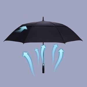 Paraguas de Golf de Doble Capa de 30 Pulgadas con Apertura Automática, Resistente al Viento, de 68 Pulgadas de Diámetro, con Logotipo - Product Image 6