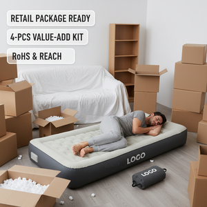 Duy nhất đổ xô tự bơm hơi nệm được xây dựng trong máy bơm Trọng lượng nhẹ chống nước rò rỉ một cảm ứng điều khiển thiết kế hiện đại - Product Image 1