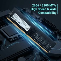 Memoria RAM DDR4 2666 3200MT/s para PC, 8G 16G DIMM, Rigurosamente Probada para una Computación Diaria Confiable