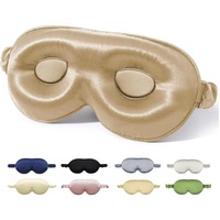 Masque de sommeil en soie de mûrier 100% pure, super doux, tricoté en 3D, personnalisé, avec sangle élastique pour les voyages et la santé des yeux