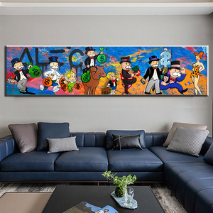Graffiti serie <span class=keywords><strong>Alec</strong></span> cuadro sobre lienzo para pared sin riesgo sin recompensa arte pop carteles lienzo pintura para la decoración de la habitación de la oficina en casa - Product Image 4