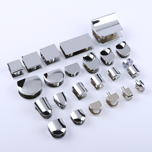 Kính kẹp Hợp kim kẽm Kệ hỗ trợ Nickel kết thúc góc khung Clip đồ nội thất phần cứng - Product Image 1