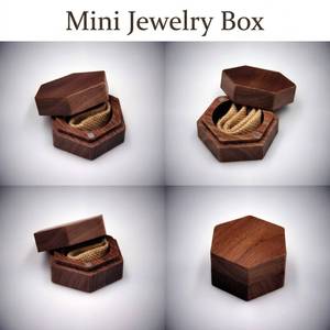 Luxury Handmade Custom Wooden Jewlery <b>Box</b> Vintage Small Double <b>Ring</b> <b>Box</b> Walnut Wooden Wedding <b>Ring</b> <b>Box</b> - Product Image 4