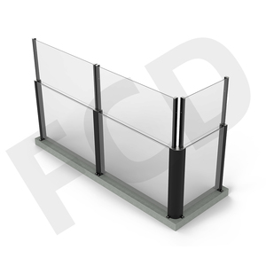 Balustrade en verre personnalisé main courante coupe-vent balustrade en verre rétractable pour l'extérieur thé café <span class=keywords><strong>et</strong></span> <span class=keywords><strong>restaurant</strong></span> - Product Image 3