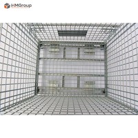 Cage de stockage en acier galvanisé soudé, pliable, empilable, en métal, avec mailles