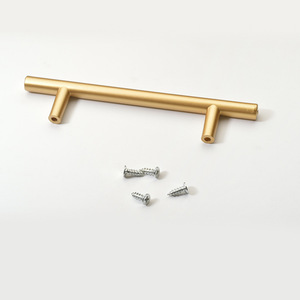 Cabinet Kitchen Hardware Closet Square Bar Drawer <b>Knob</b> Pulls Handle <b>Matte</b> <b>Black</b> Easy to Install Cabinet <b>Door</b> Handle Gold - Product Image 2