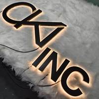 Enseigne lumineuse personnalisée haut de gamme avec logo rétroéclairé, IP65, LED, métal, 3D, alimentation CA, compatible HomeKit, télécommande, pour bâtiments/magasins
