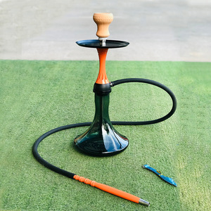 Set de cachimba de vidrio Sheng Ling negro con manguera de 100 cm y boquilla de madera para fumar - Product Image 4