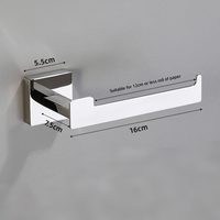 Ensemble de quincaillerie de salle de bain moderne argenté 4 pièces en acier inoxydable : porte-serviettes, porte-papier toilette, anneau à serviette, patère murale