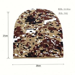 Wholesale Hot Selling New Knitted Beanie <b>Hat</b> in Stock Jacquard Camouflaged Beanie <b>Hat</b> - Product Image 3