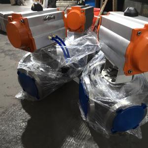 Válvula de Bola Neumática Flotante Q641F-16P, Tipo Interruptor Industrial DN125, Acero Inoxidable, Sello Suave Tipo O, Aplicaciones de Agua y Alimentos - Product Image 3