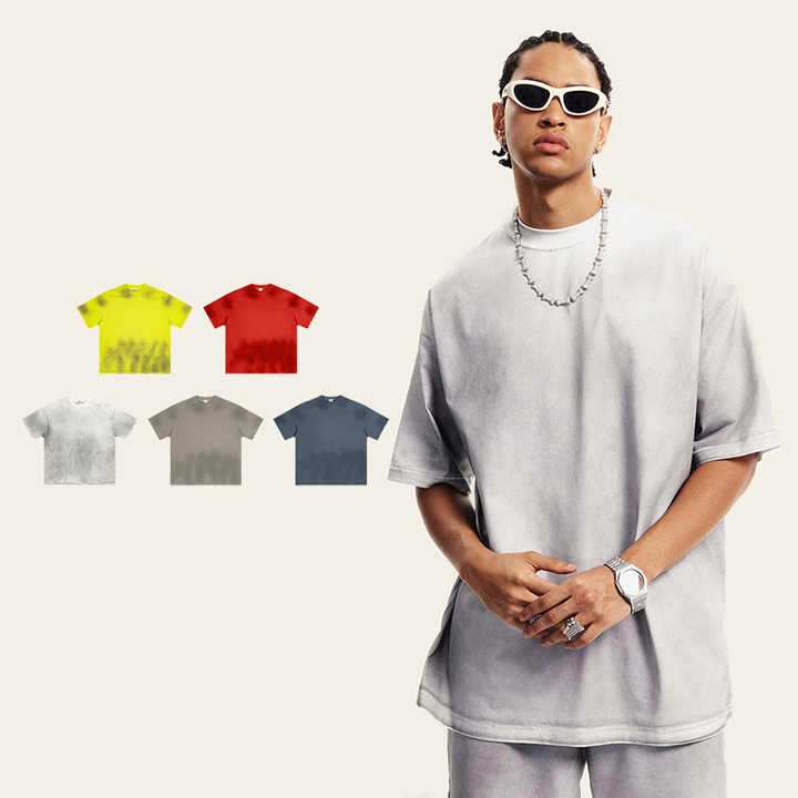 Wholesale Vintage Heavy Cotton Plain T-Shirt Sorona Fabric Light 