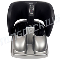 Masseur électrique vibrant pour pieds et jambes avec chaleur, pétrissage profond et massage par roulement, contrôle de la minuterie pour la maison et le bureau - Soulage les pieds fatigués