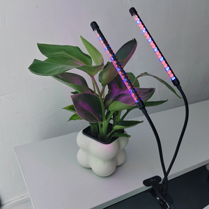 ไฟปลูกต้นไม้แบบหนีบ LED 6W 8W หลอดคู่ พร้อมสามโหมดแสงและตัวตั้งเวลา สำหรับปลูกต้นไม้บนโต๊ะ ขายส่ง - Product Image 3