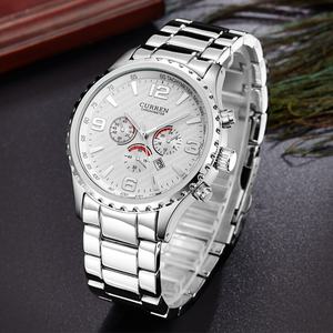 Custom Wholesale <b>Men's</b> CIRREN 8056 44mm Alloy Glass Large Stainless Steel Strap Luxury <b>Quartz</b> Movement Business Casual <b>Watch</b> - Product Image 3