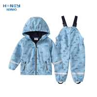 HONEYKING Veste de randonnée imperméable à capuche en polaire respirante et coupe-vent, écologique, pour le printemps et l'automne, unisexe
