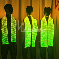 Écharpe à affichage LED à pixels, rechargeable, avec contrôle Bluetooth, pour carnaval, spectacle sur scène, concert, boîte de nuit, défilé, costume de fête