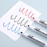 Marqueur Effaçable pour Tableau Blanc à Pointe Large Noir Rouge Bleu Pas Cher, Stylo Noir pour Professeur Idéal pour le Bureau et l'École