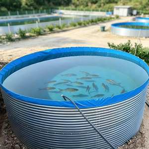 Bacs d'élevage de tilapias hors sol en tôle galvanisée pour l'extérieur, bassins <span class=keywords><strong>à</strong></span> poissons <span class=keywords><strong>à</strong></span> <span class=keywords><strong>vendre</strong></span> - Product Image 2