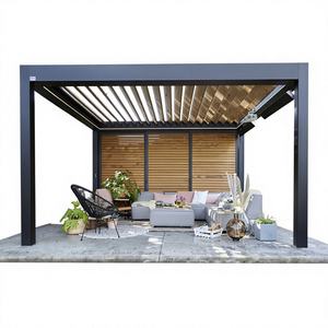 Pérgola Bioclimática de Aluminio con Techo de Lamas para Jardín Arcos y Pérgolas de Aluminio Motorizada con Control Remoto para Exteriores - Product Image 1