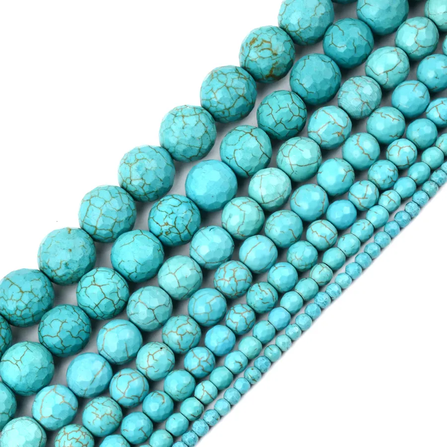 Wholesale Price Green Spacer Natural Stone Beads Earrings Turquoise For Jewelry Making Diy