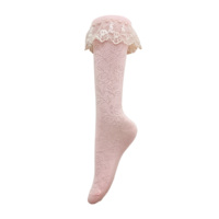 Chaussettes personnalisées pour enfants à volants en dentelle, chaussettes pour étudiants, chaussettes tricotées pour usage quotidien HYC-149
