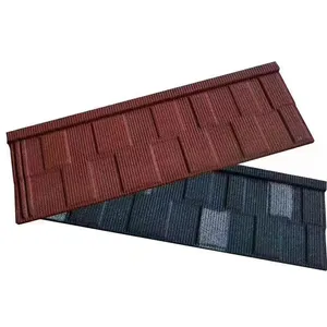 stone coated steel roofing flat sheet decorative colour stone coated metal roofing sheet