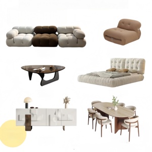 Bộ bàn ăn gỗ óc chó kiểu Pháp cổ điển Bắc Âu hình <span class=keywords><strong>oval</strong></span> 6 chỗ ngồi, bàn ăn nhà hàng và bộ ghế, nội thất nhà bếp - Product Image 2