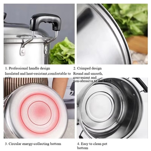 Juego de utensilios de cocina al por mayor, ollas de cocina de acero inoxidable, 10 Uds., <span class=keywords><strong>olla</strong></span> en stock, cazuela, Juego De Ollas - Product Image 4