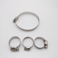 Zinc Plated Steel Double Bolt Pipe Clamp Flexible Spring 13-19mm Heavy Duty Hydraulic Hose Fastener Ss304 Ss316