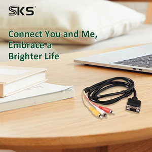 <span class=keywords><strong>สาย</strong></span> VGA 3 RCA คอมโพสิต สำหรับส่งสัญญาณภาพและเสียง - ตัวนำทองแดงแท้ ป้องกันสัญญาณรบกวน - สำหรับกล้อง หูฟัง จอคอมพิวเตอร์ ทีวีวินเทจ/โปรเจคเตอร์ - Product Image 3