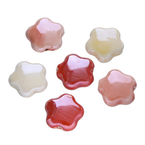 Ceramic Star Beads 14.5x15mm For Jewelry Making Loose Beads <b>Stringing</b> DIY Accessories Hanadama Shape Multicolor - Product Image 4