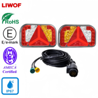 Nuevo Kit de Luces Traseras LED para Remolque de 12V, Brillantes y Duraderas, con Certificación EMark, Resistentes al Agua IP67, para Embarcaciones, Remolques, Autocaravanas y Carga, con una Vida Útil de 50000 Horas