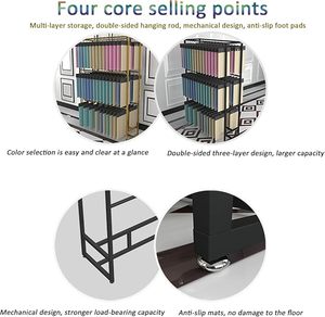 Hot bán thân thiện với môi kim loại màu đen vải mẫu Rack hiển thị cho chương trình khuyến mãi - Product Image 6