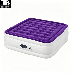 Matelas Gonflable Queen Size avec Pompe Intégrée, Dessus Floqué de 18 Pouces, Gonflage et Dégonflage Rapides, <span class=keywords><strong>Lit</strong></span> d'Invité Gonflable <span class=keywords><strong>pour</strong></span> la Maison - Product Image 4