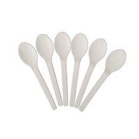 Couverts jetables écologiques et compostables en bagasse, couteau, fourchette et cuillère de 7 pouces pour les fêtes