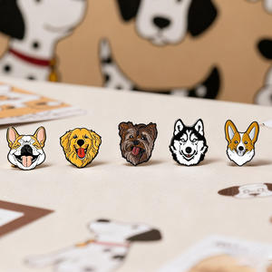 Fourniture de portrait de chien ensemble de badges en émail doux diverses races au format de dessin animé stylisé pour la culture des animaux de compagnie Merch cadeau dérivé personnalisé - Product Image 4