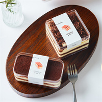 Boîte à gâteaux en plastique transparente, 10 pièces, boîte à pâtisserie carrée, pour fromage, vente en gros