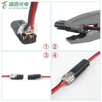 Livraison Gratuite 5-100 Pcs 2 Pin Way Printemps Scotch Verrouillage Connecteur 24-18AWG Fil Pour LED Bande Rapide Splice Connecteur Câble À Sertir