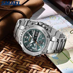 Relojes SMAEL 8097 para hombre, reloj de pulsera de cuarzo de acero inoxidable de lujo, calendario, reloj luminoso, reloj informal de negocios para hombre, reloj para hombre. - Product Image 2