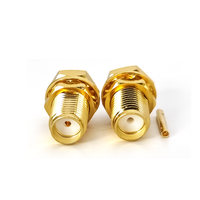Conector de Cable Coaxial SMA-KYB2 de 50 Ohmios DC-6GHz LE280/RG405/1671A, Tipo SMA Hembra, Accesorios de Latón Chapado en Oro para RF