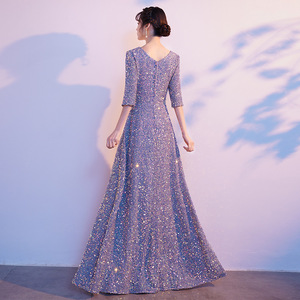 Costume de scène pour chœur, robe pour femme, chef d'orchestre de piano, chanson rouge, paillettes, animateur, soirée de remise de diplôme - Product Image 5