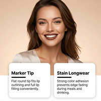 Crayon à lèvres longue tenue Zephoco (Cacao) Formule waterproof longue durée Définit la forme des lèvres Affine les contours des lèvres Fini mat velouté