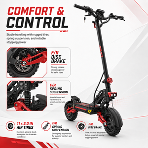 Monopattino Elettrico Pieghevole A10 V2 con Doppia Sospensione a Molla, 48V 15.6AH, Lunga Autonomia, per Adulti <span class=keywords><strong>e</strong></span> Pendolari, Disponibile in Magazzino USA a Napoli - Product Image 5