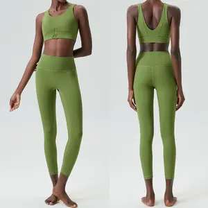 hot sales sublimation yoga set fitness quick dry women's gym clothes yoga compression leggings womens activewear set