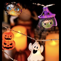 Guirlandes lumineuses décoratives d'Halloween, lumières LED colorées, lumières clignotantes, lumières d'ambiance, arrangement de bandes lumineuses USB en forme de citrouille