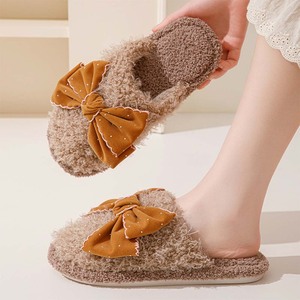Custom Design Butterfly Knot Bow Plush <strong>Slippers</strong> Home Baotou Cotton <strong>Slippers</strong> Indoor Fur <strong>Slippers</strong> for Women - Product Image 6