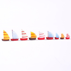 ZAKKA <b>Miniature</b> Resin Sailboats Model Craft Home Decoration Artistic Ornament Irregular Shape WX-56 - Product Image 4